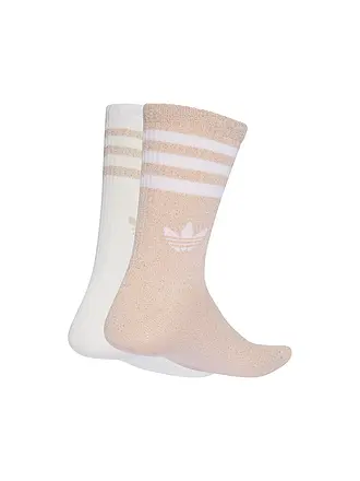 ADIDAS ORIGINALS | Calcetines 3S GLITTER CR 2 Paquete de 2 blanco | rosa